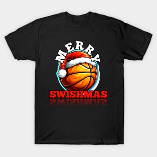 Merry Swishmas Basketball Christmas T-Shirt